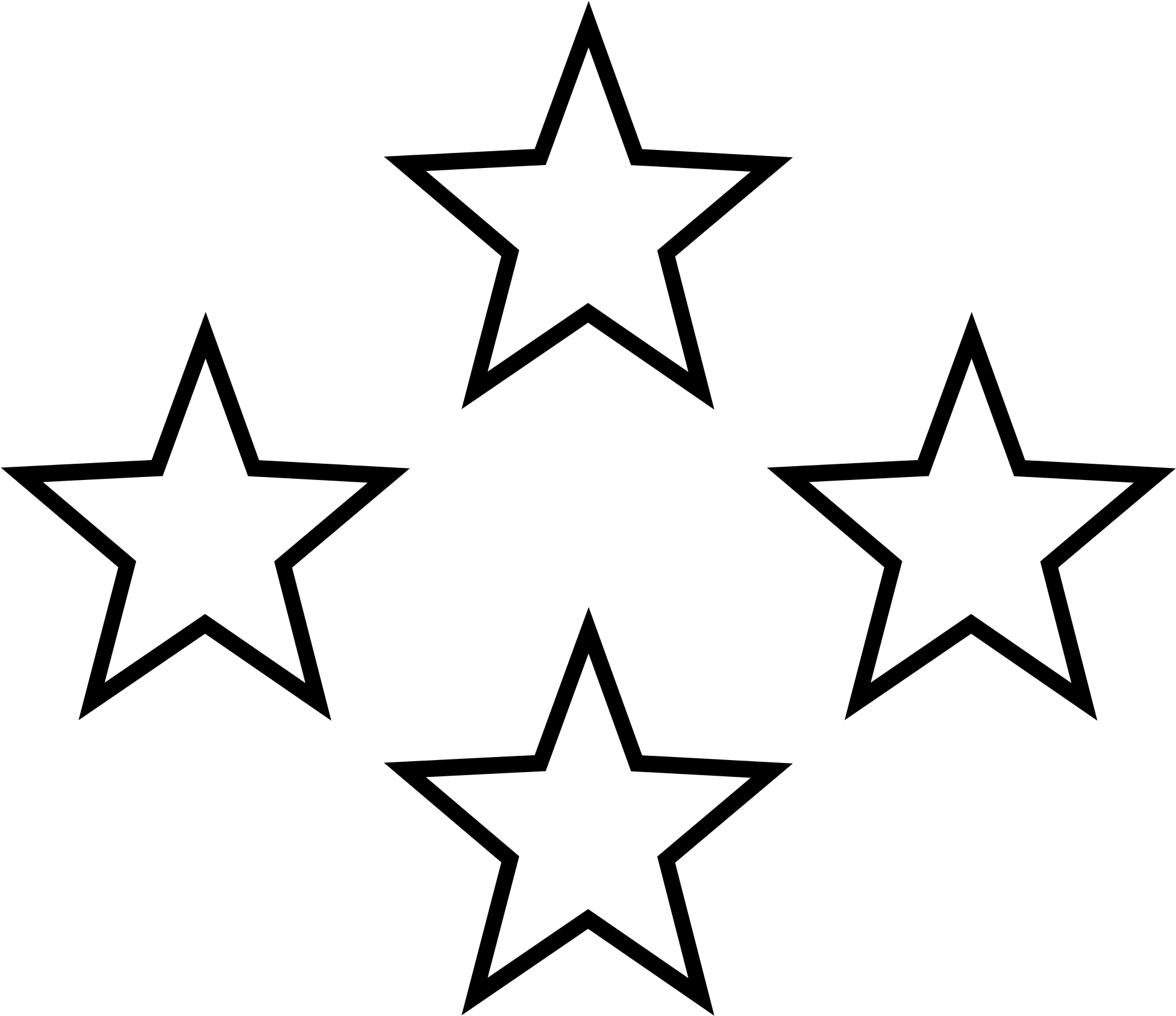 Superb Star Clipart Black And White File Stars 4 Svg - White Stars (2000x1854)