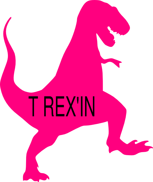 Pink T Rex Clip Art - Trex Clipart (504x597)