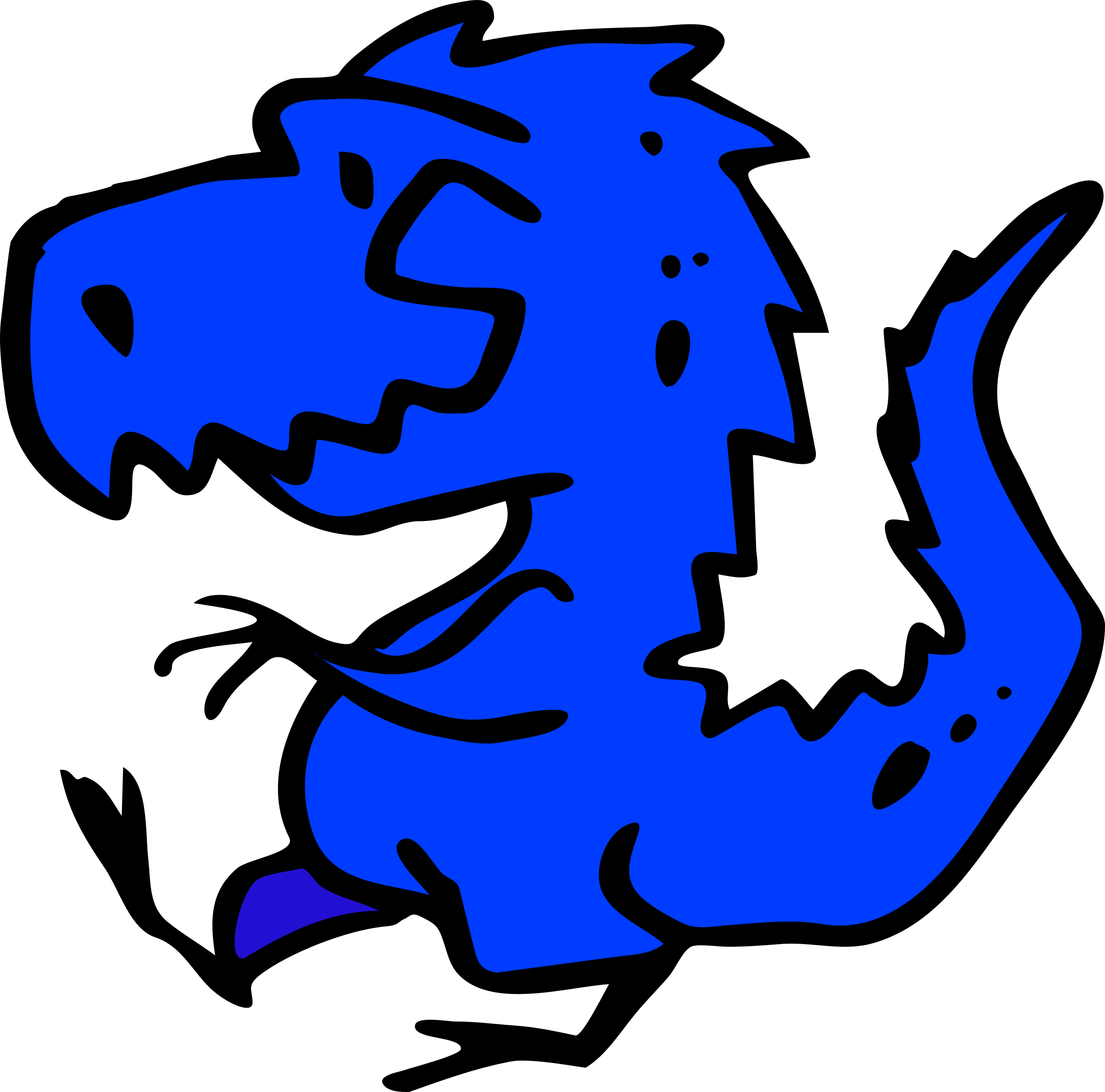 Big Image - Blue Dinosaur (2400x2371)