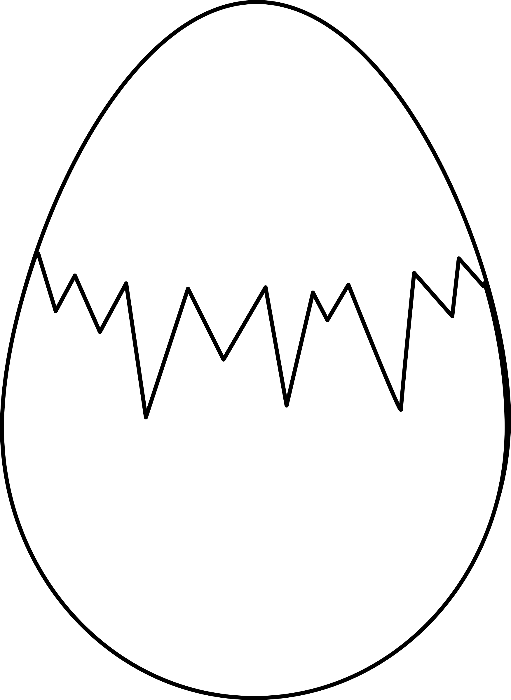 Yolk Clip Art - Egg In Black And White (1751x2400)