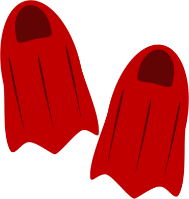 Flippers - Flippers Clipart (370x388)