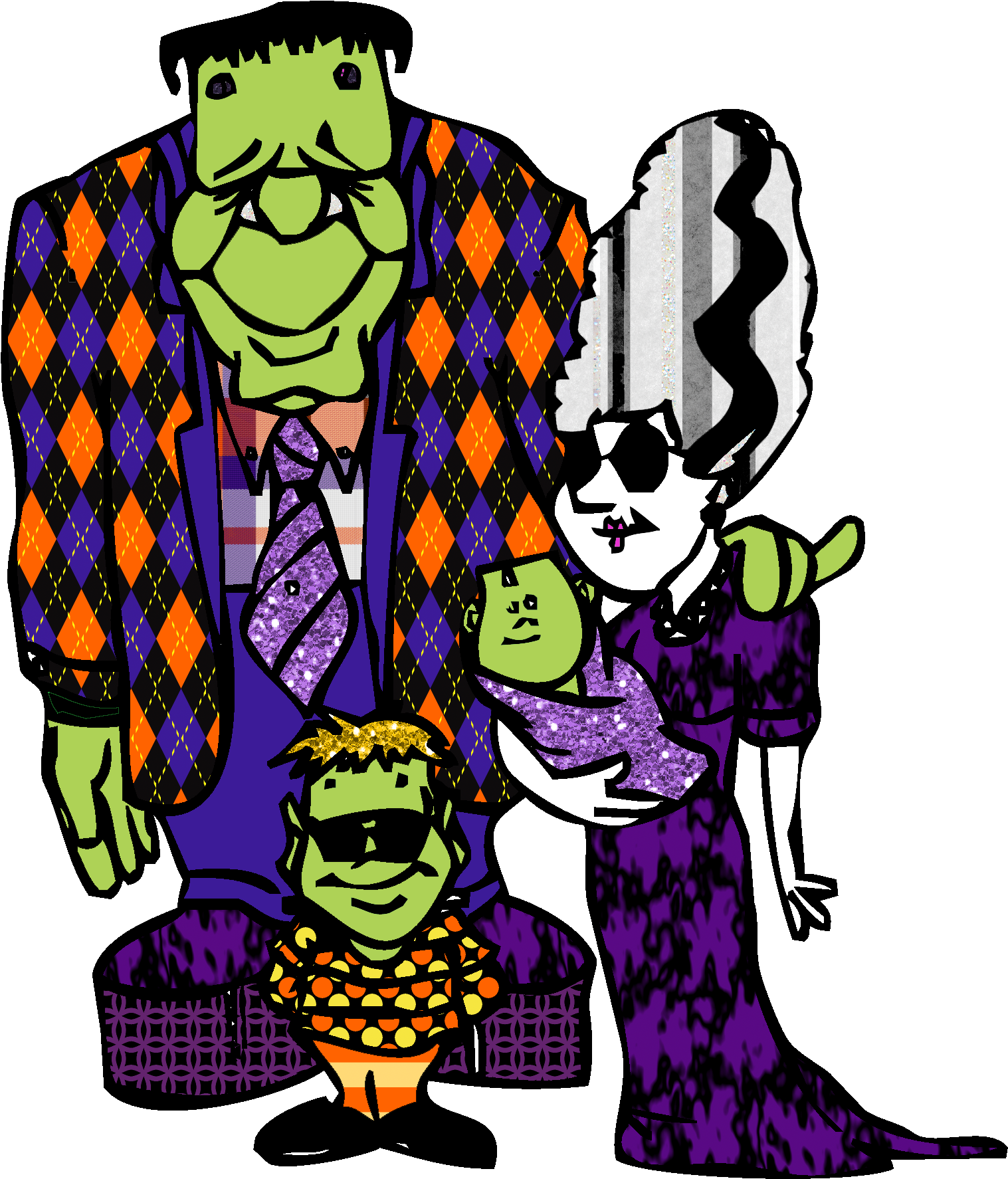 Halloween Family Clip Art (1814x2185)