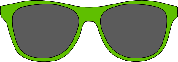Download - Green Clip Art Sunglasses (600x209)