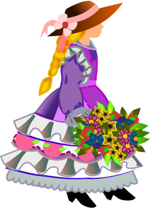 June Summer Flowers Clipart - Summer Flowers Clip Art (300x414)