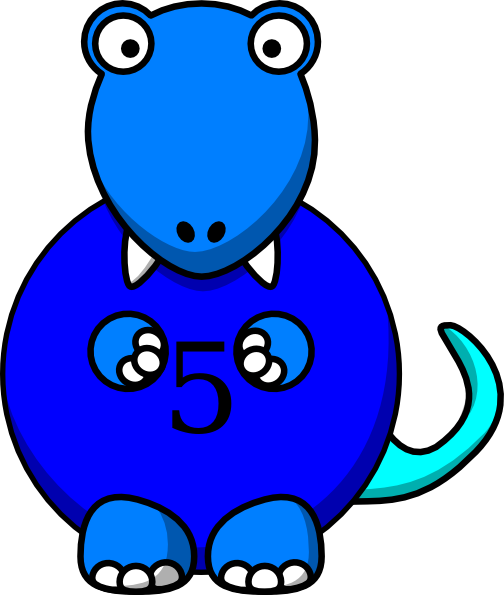 Blue Dinosaur Clip Art - Dinosaur Clipart (504x595)