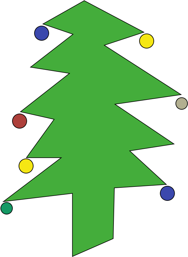 Sweet Christmas Tree Clipart, Vector Clip Art Online, - Cari Gambar Pohon Natal Yang Besar 3d (636x900)