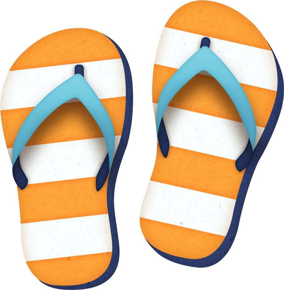 Clipart Slippers Flipflops2 Digi Art Summer And Beach - Clipart Slippers (948x969)