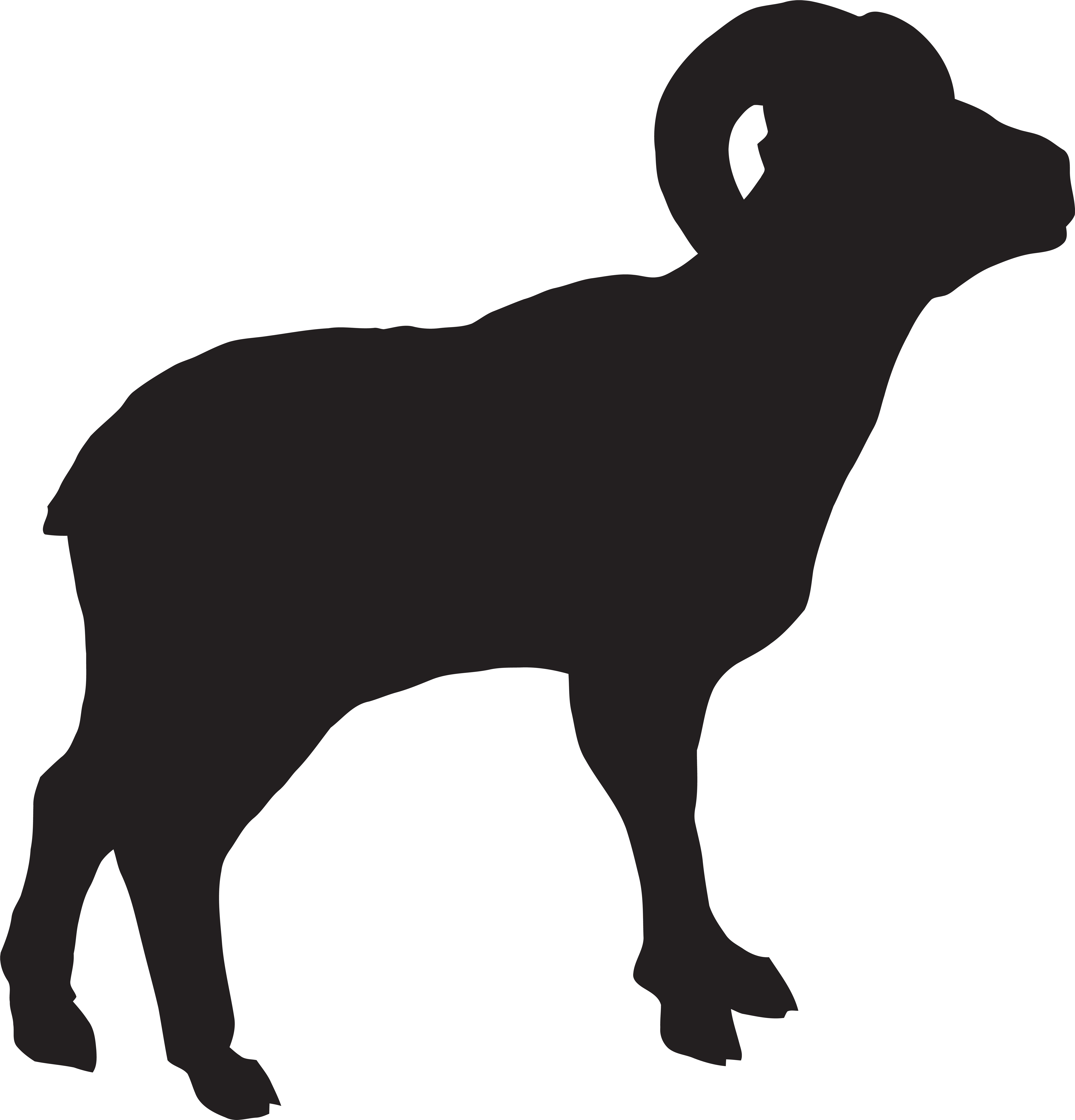 Sheep Silhouette Clipart - Sheep Silhouette Clipart (7680x8000)