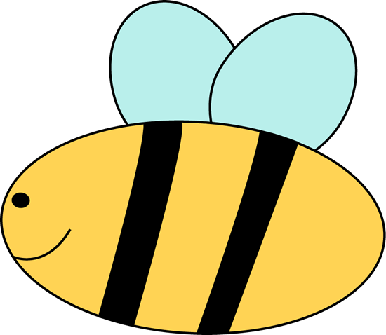 Little Bee - Cute Nature Clip Art (550x478)