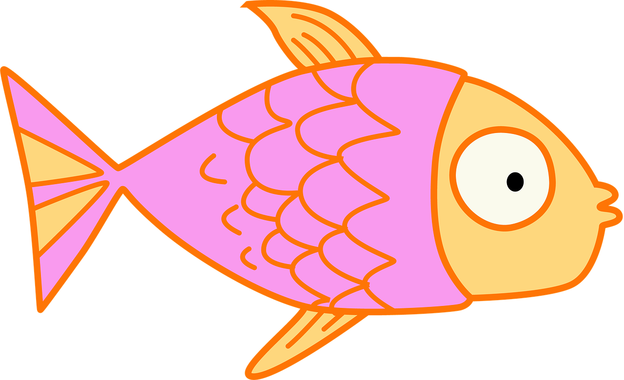 Fish Kids Clip Art Pink Cartoon Educational Cute - Fish Cartoon Transparent Background (1024x624)