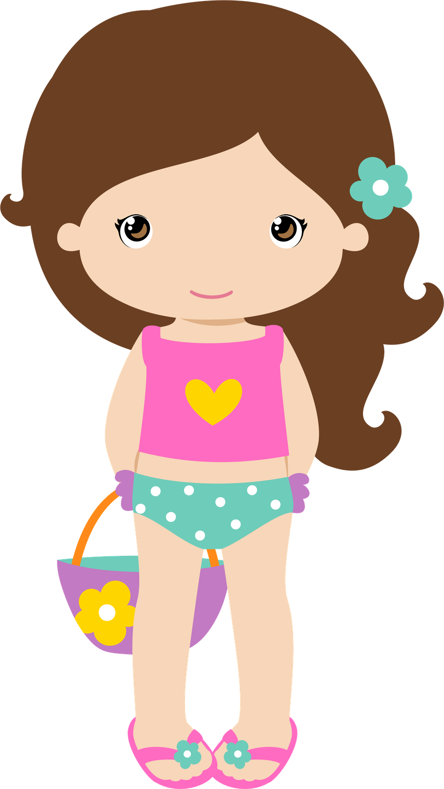 Yr - Girl Beach Clipart (900x1597)