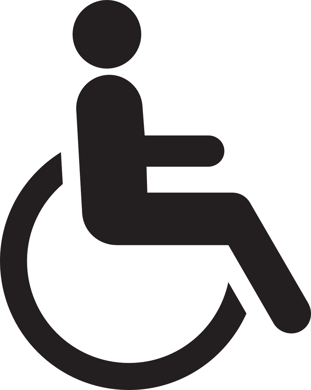 Wheelchair Logo Clip Art Disabled Logo Clip Art At - Handicap Logo Png (500x627)
