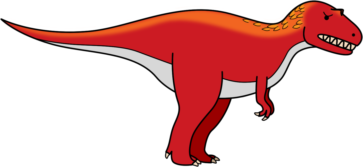 More From My Site - Red Dinosaur Clipart (1491x688)