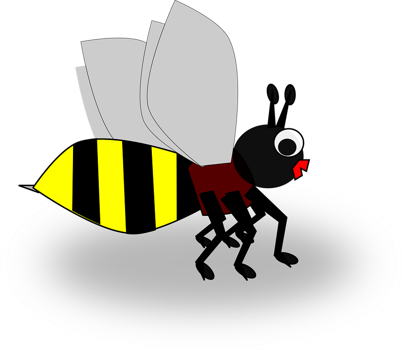Bee Insect Simple Cute Honey Animal Apiary - Custom Cartoon Bee Flask (864x750)
