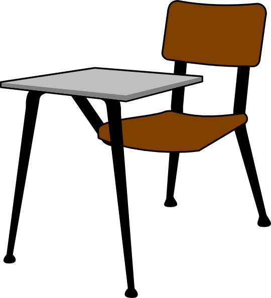 Student Desk Clip Art - Student Desk Desk Clipart (540x594)