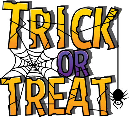 Trick Or Treat Clip Art Trick Or Treat Clip Art Trunk - Trick Or Threat Collection Halloween Party Trucker (411x373)