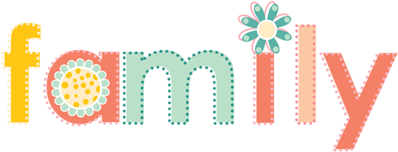 Family Word Clipart - Family Word Clipart (578x250)