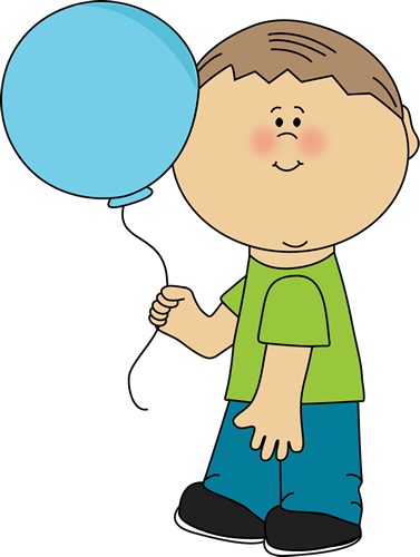 Little Boy Clip Art - Boy With Balloon Clipart (377x500)