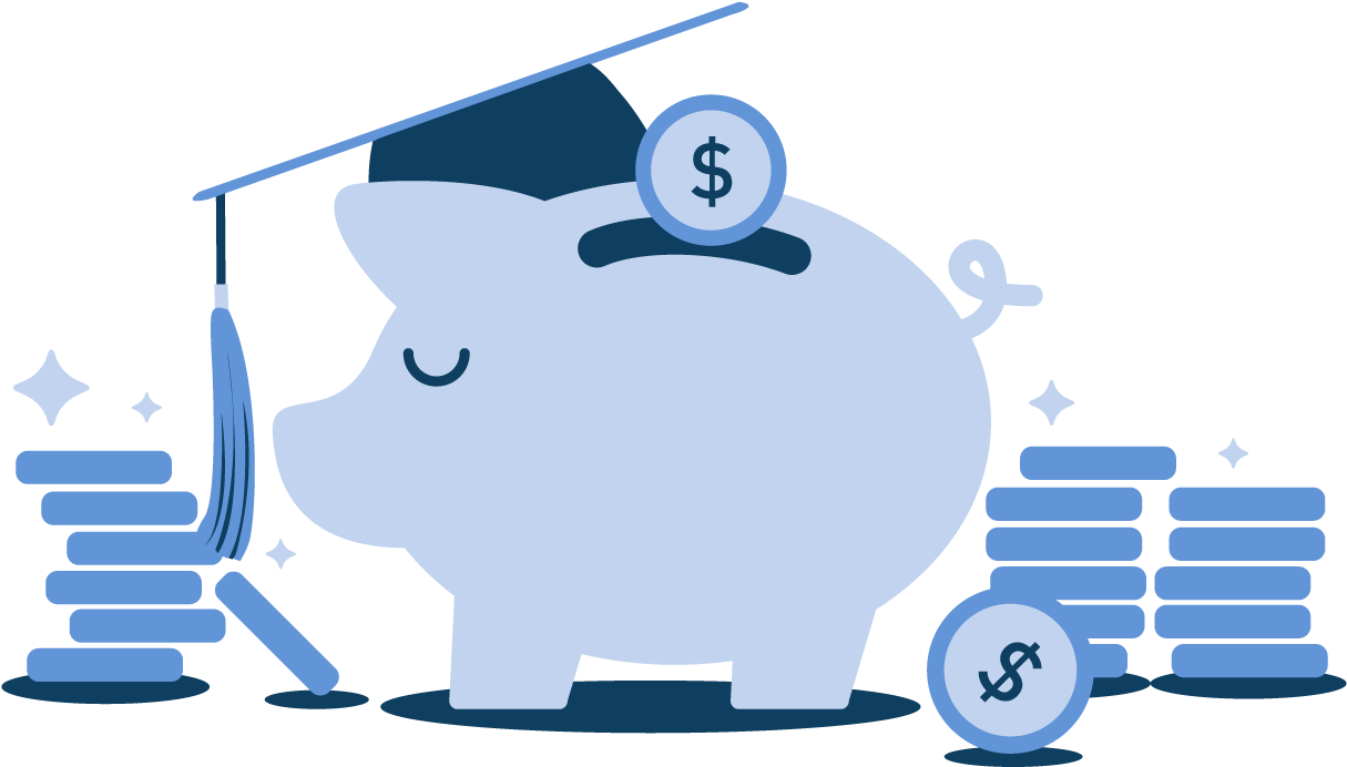 College Money Clipart - Money For College Png (2000x1128)