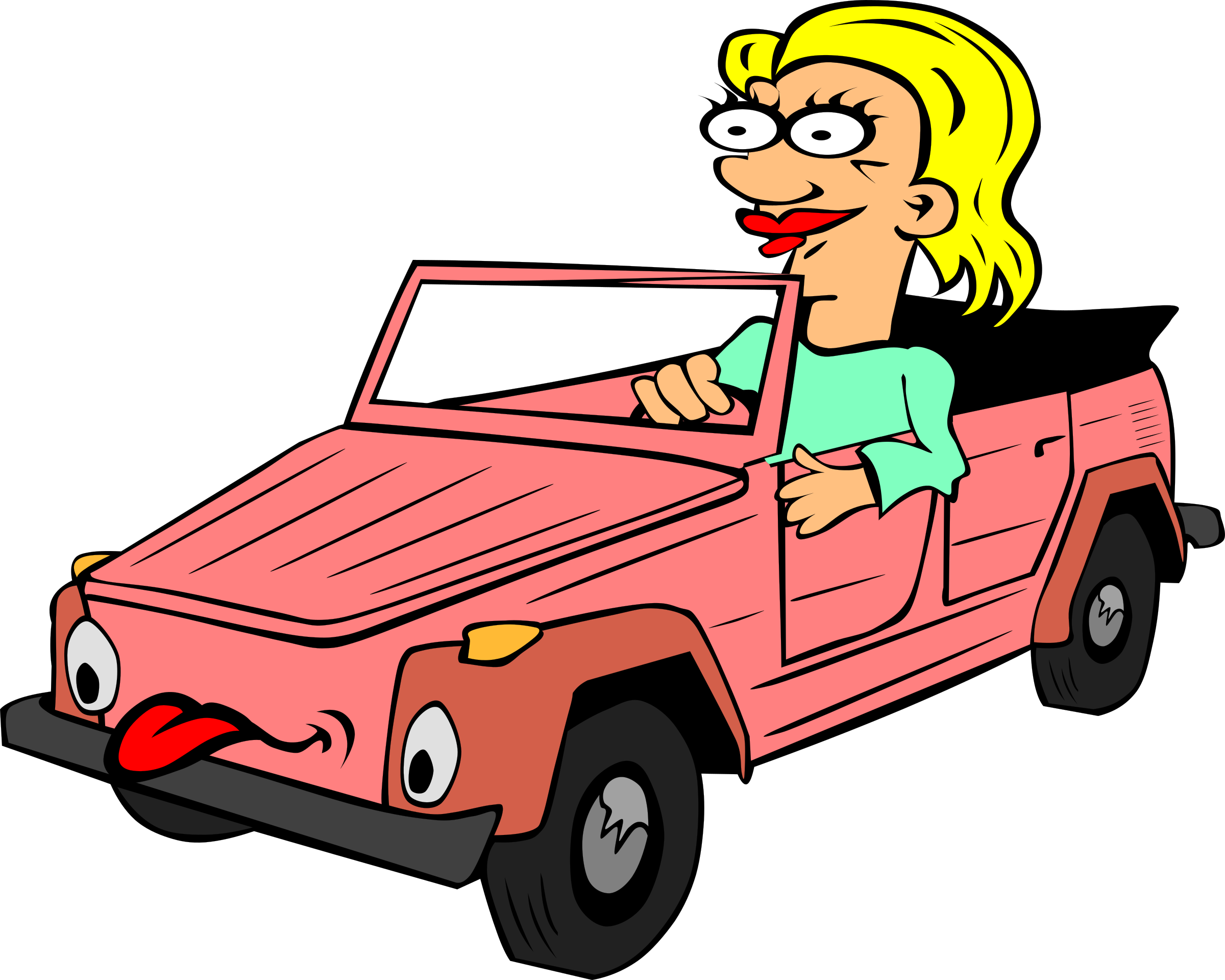 Maxresdefault Clip Art Car Gerald G Girl Driving Car - Driving A Car Png (2400x1919)