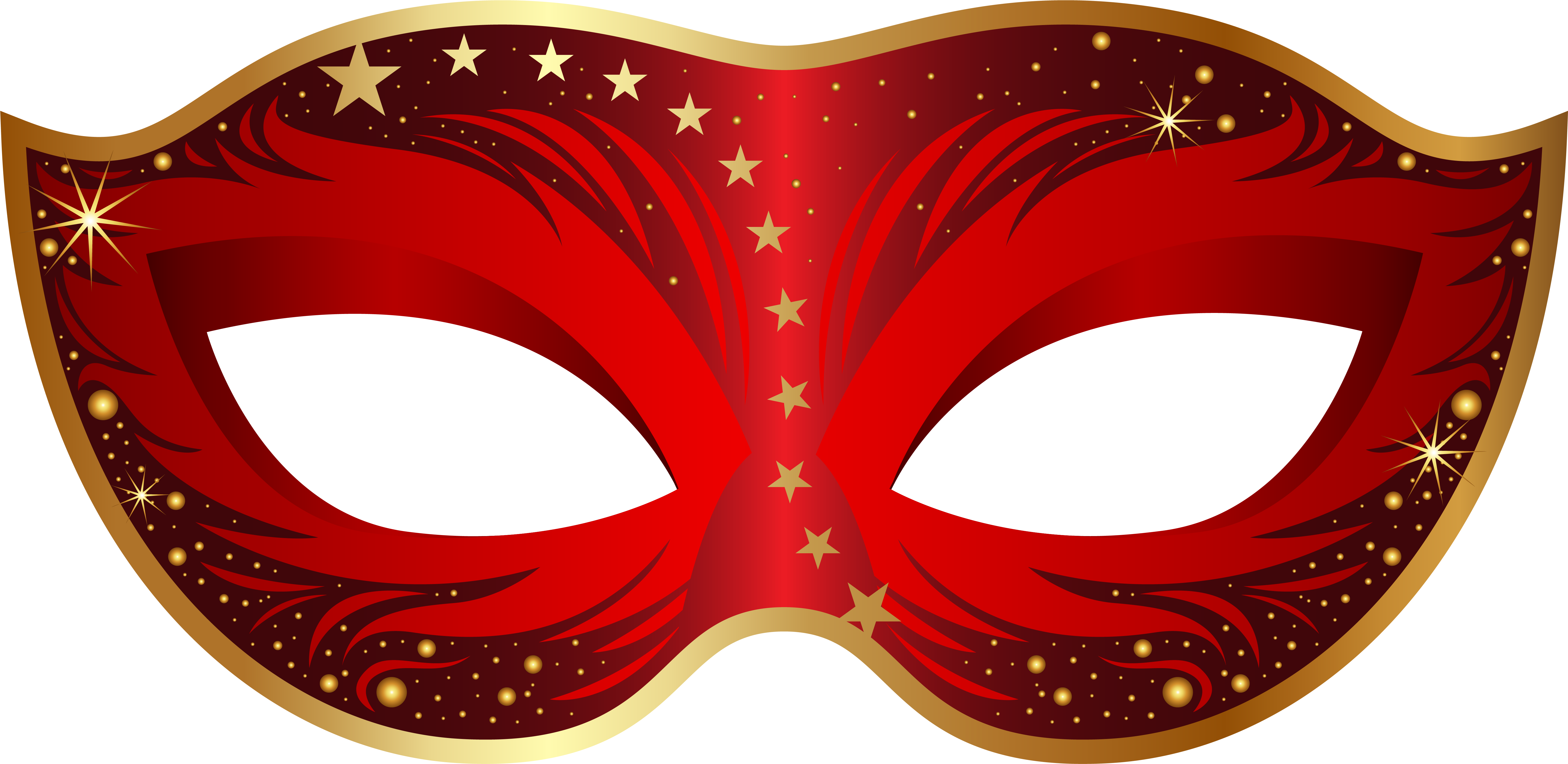 Download - Red Masquerade Mask Png (6385x3111)