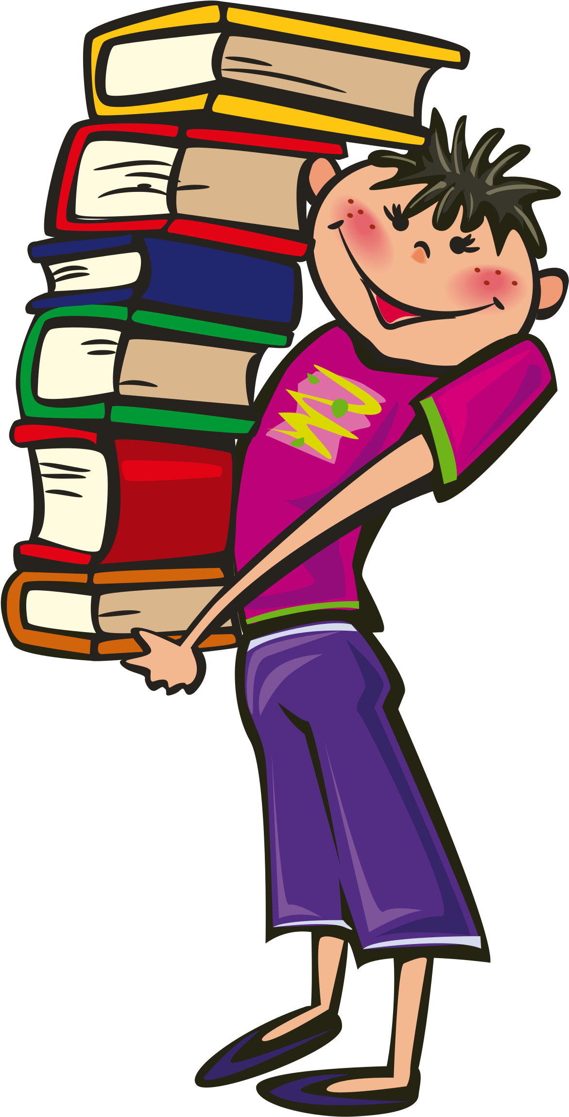 Big Image - Student Carrying Books Clipart (1697x2400)