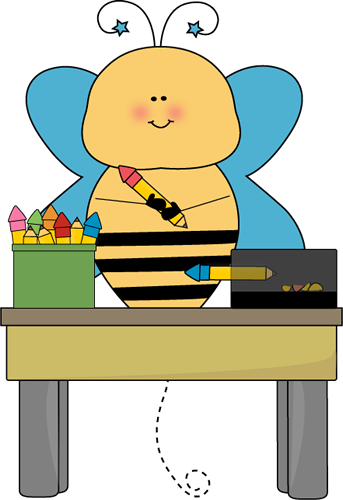 Bee Pencil Monitor - Teacher Bee Clipart (343x500)
