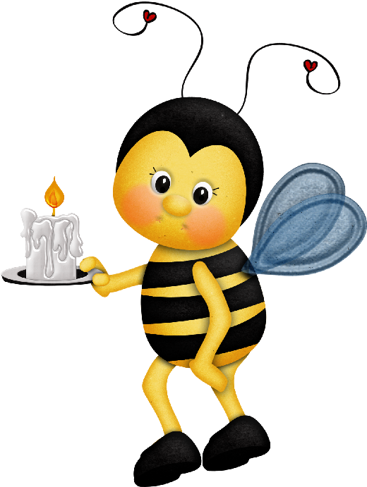 General Crafts, Bee Clipart, Pintura Country, Relief - Cartoon (530x698)