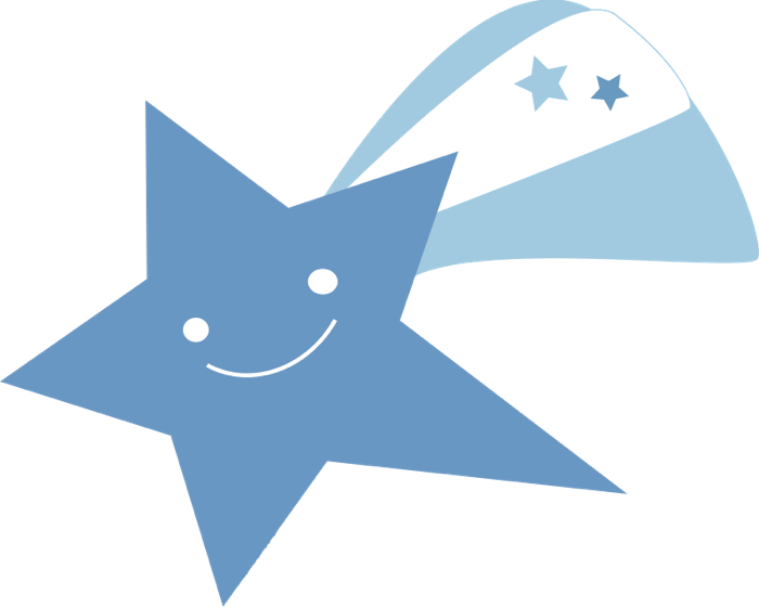 Star Clipart And Animated Graphics Of Stars - Blue Shooting Star Png (700x560)