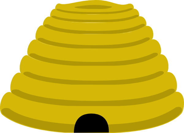 Beehive Clip Art At Clker - Bee Hive Clip Art (600x436)