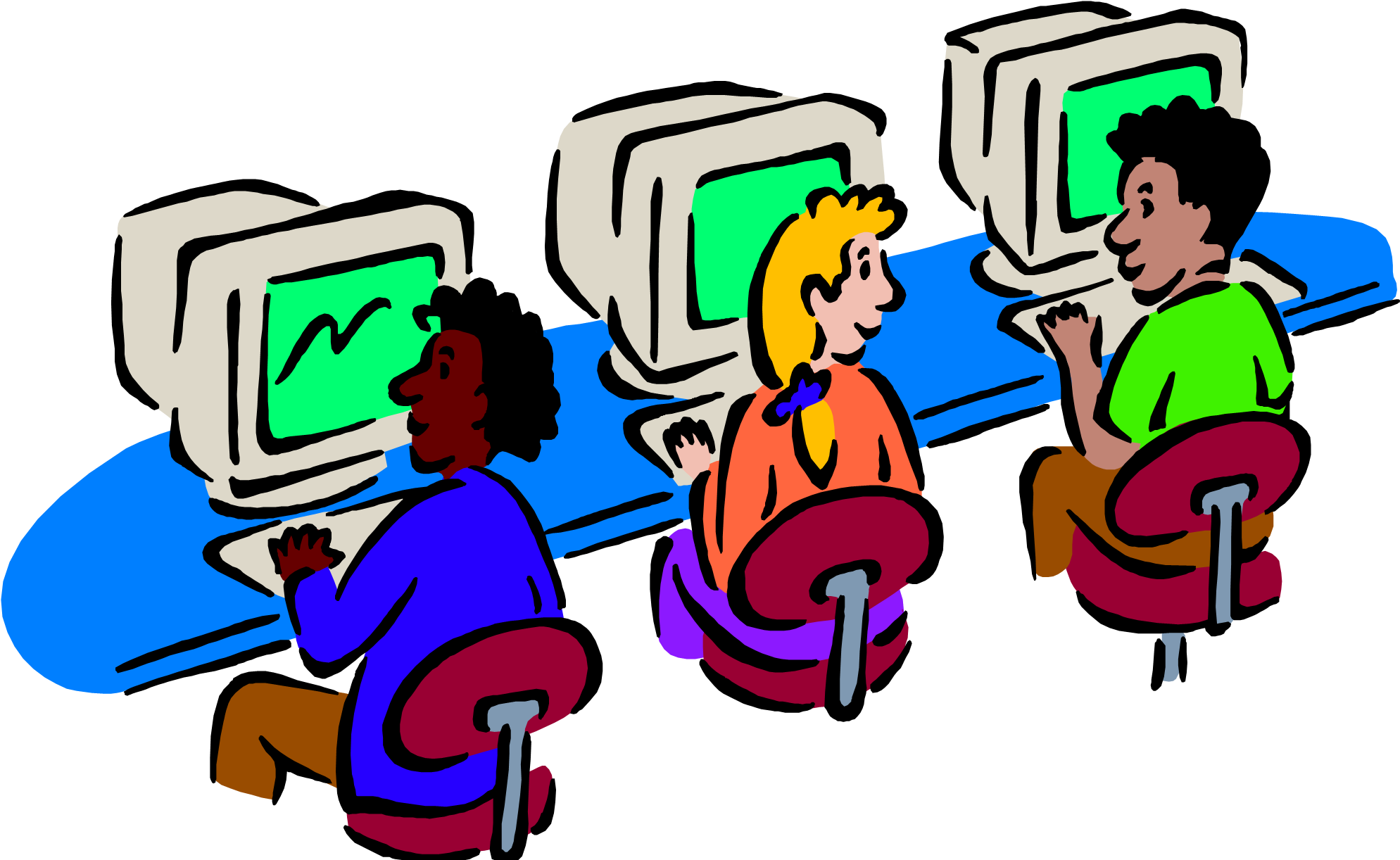 Computer Class Clip Art - Rules Of It Lab (2118x1224)