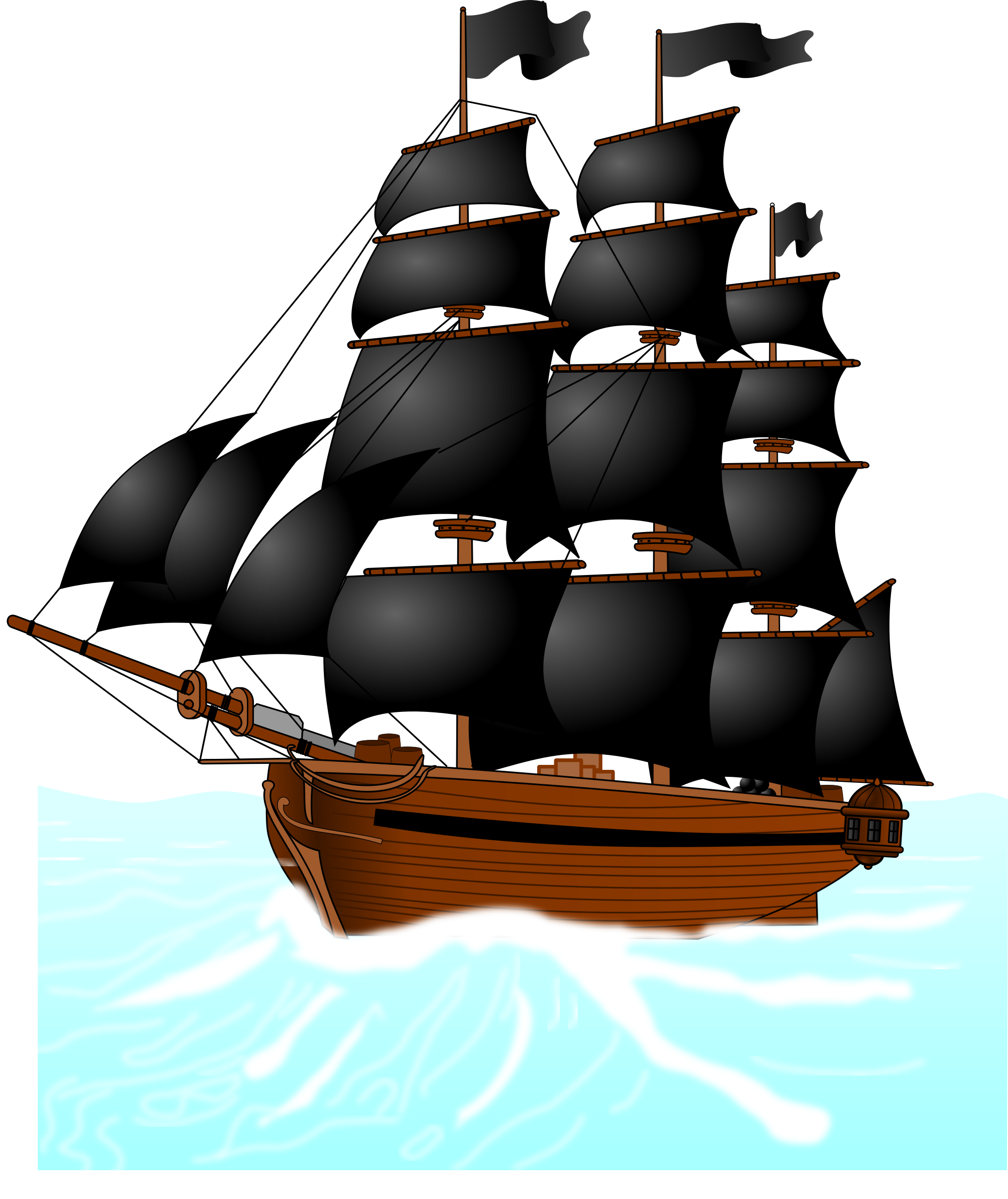 Thanksgiving Clipart Ship - Kapal Bajak Laut Vektor (2017x2400)