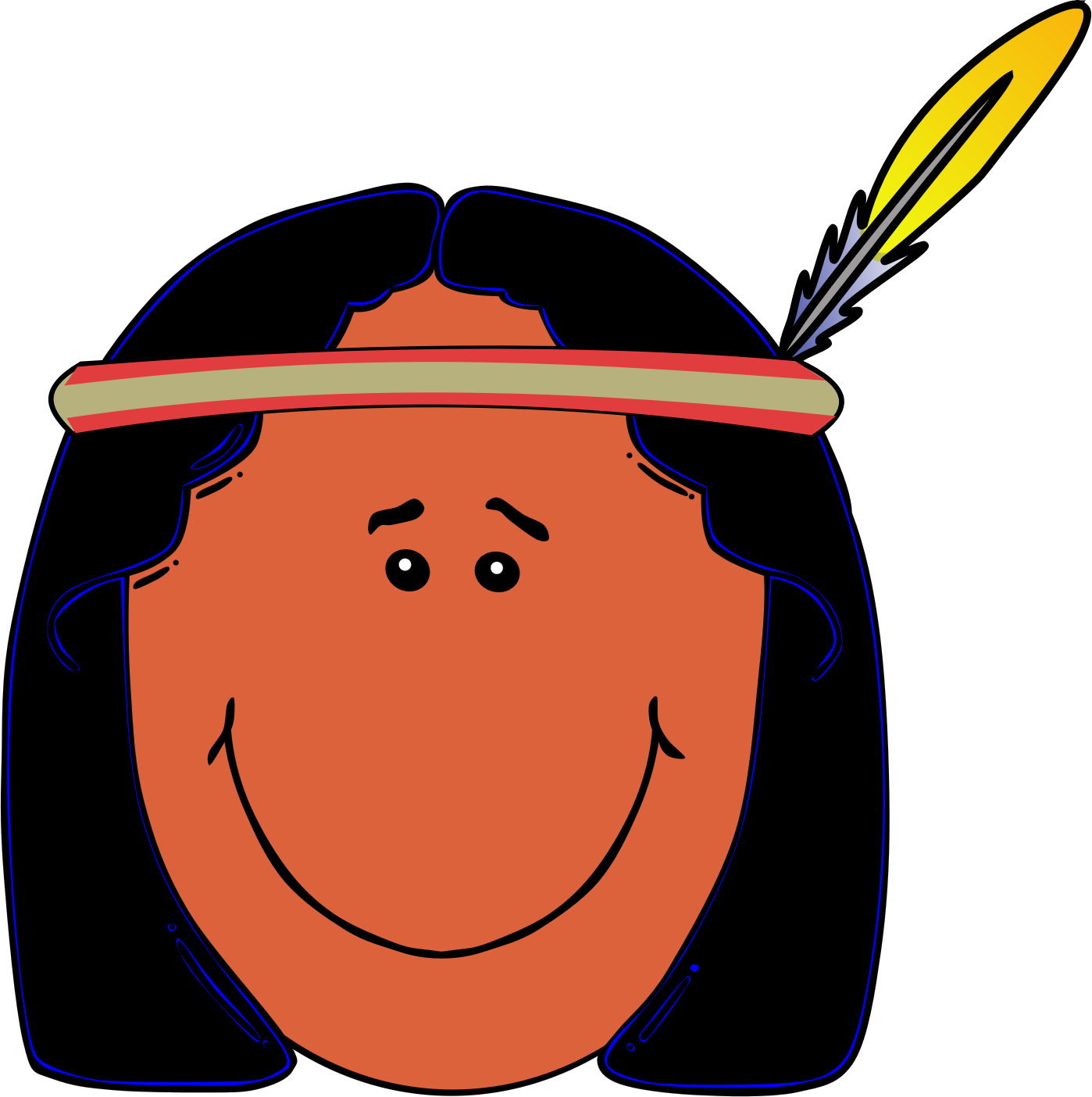 Big Image - Indian Clip Art Face (1398x1404)