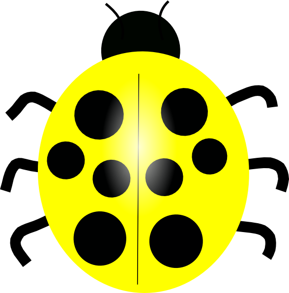 Yellow Ladybug Clip Art At Clker Vector Clip Art - Lady Bird Clipart (588x596)