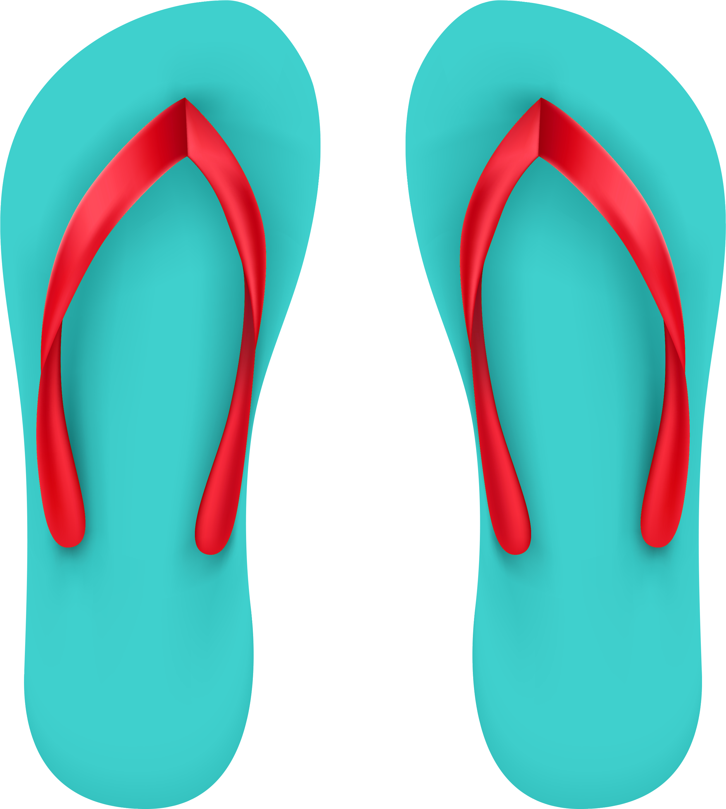 Beach Clipart Flip Flops - Summer Shoes Clip Art (2742x2922)