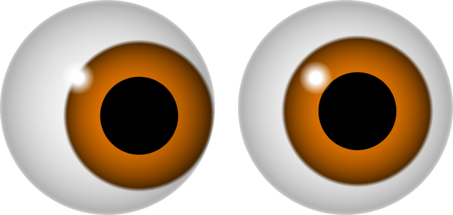 Brown - Eyeball - Clipart - Brown Eyes Clipart Gif (900x427)