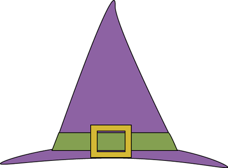 Purple Witches Hat - Witch Hat With A Buckle (450x331)