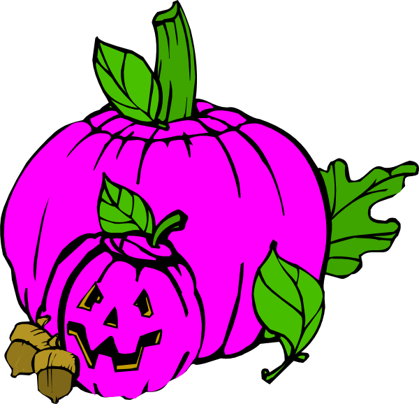 Pink Halloween Clip Art - Jack O Lantern Clip Art (600x578)