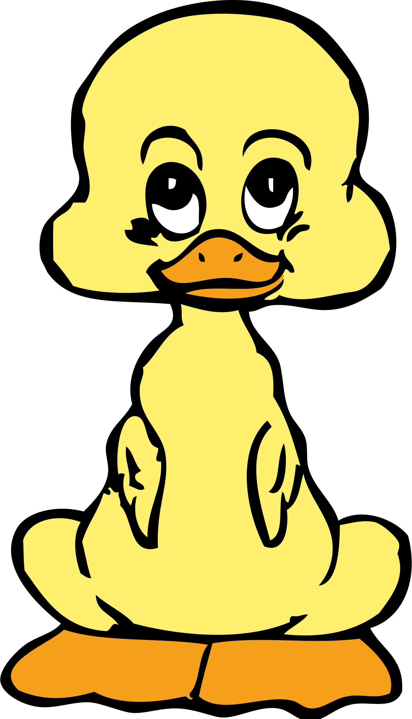 Baby Boy Lying Black White Line Art 999px 92 - Transparent Cartoon Duck (1374x2400)