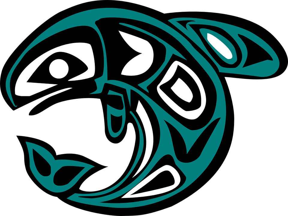 Native American Salmon Symbol - Native American Dolphin Symbol (960x718)