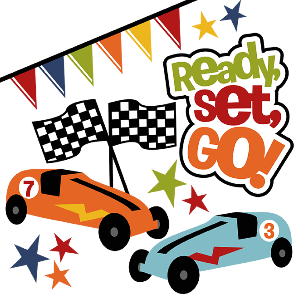 Race Car Clipart Race Car Pinewood Der Clipart Clipart - Ready Set Go Clip Art (1024x1024)