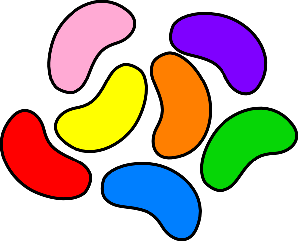 Clip - Jelly Beans Clipart (600x485)