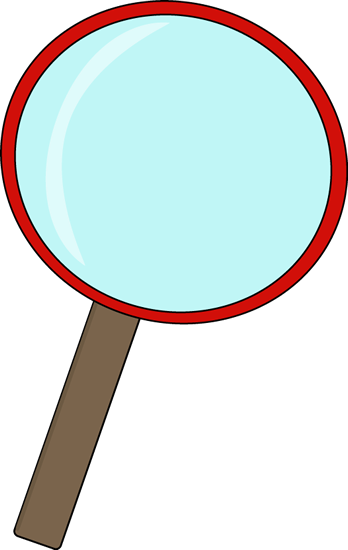 Red Magnifying Glass - Red Magnifying Glass Clipart (348x550)