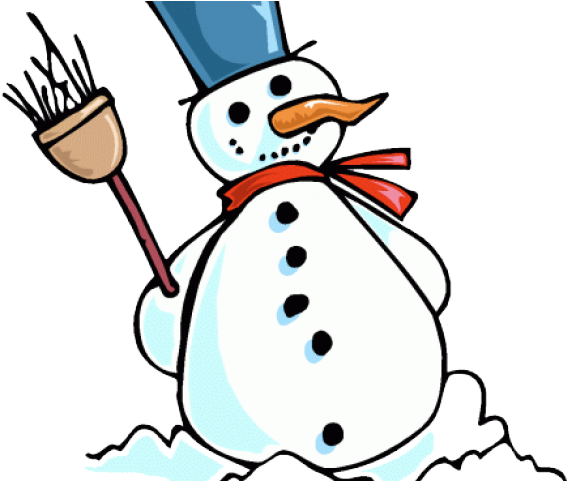 Funny Snowman Clipart - Frosty Snowman Wall Clock (640x480)