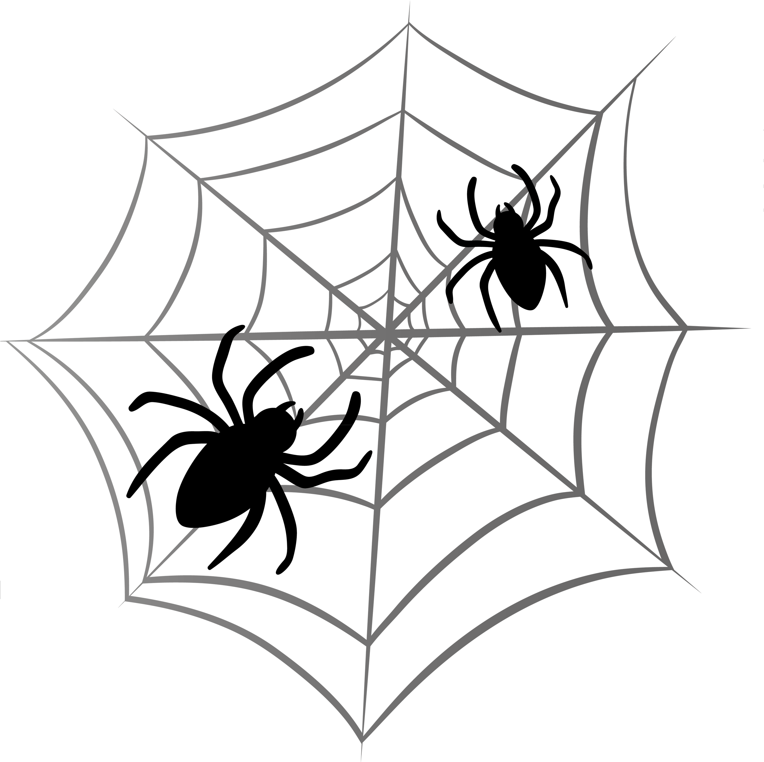 Spider Web Transparent - Halloween Clip Art Png (2501x2495)