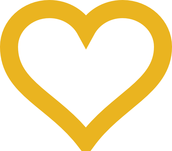 Yellow Heart Frame Png (600x524)