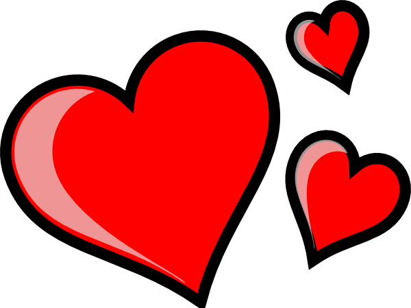 Three Hearts Clip Art - Heart Clipart (600x449)