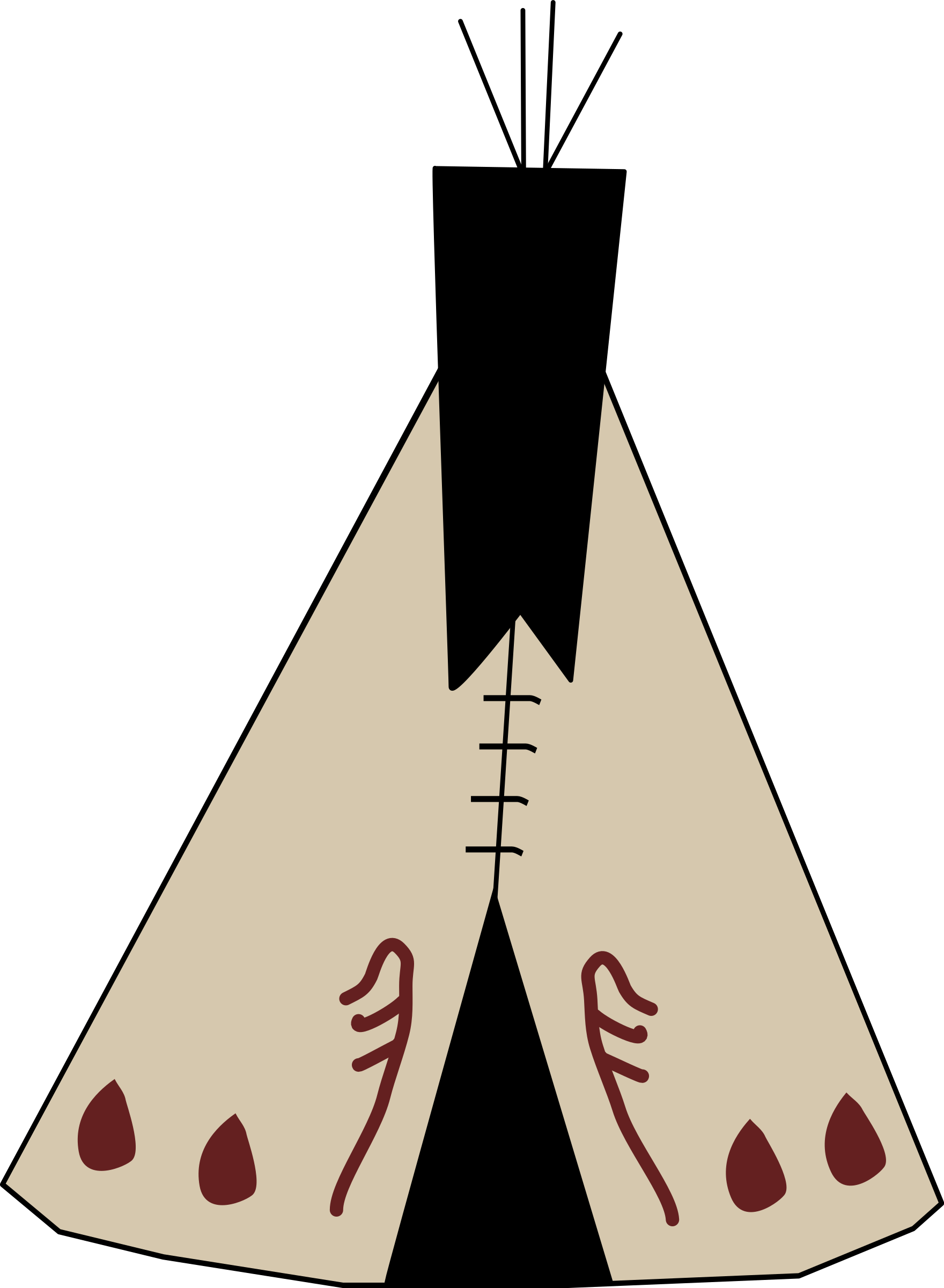 Free Native American Hunting Free Native American Penguin - Tipi Clipart Png (1760x2400)