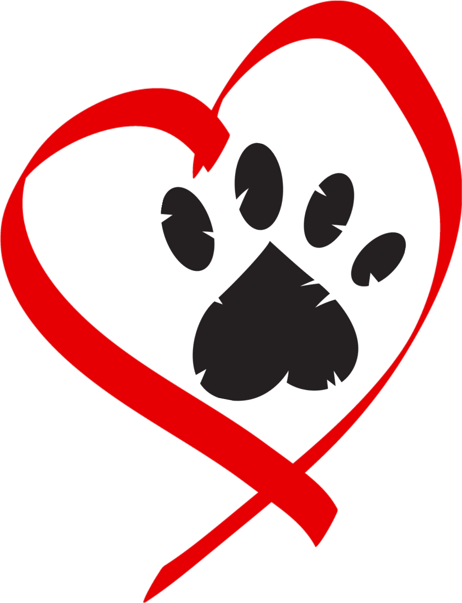 Heart Paw Print Clip Art - Paw Print In Heart Clip Art (1200x1200)