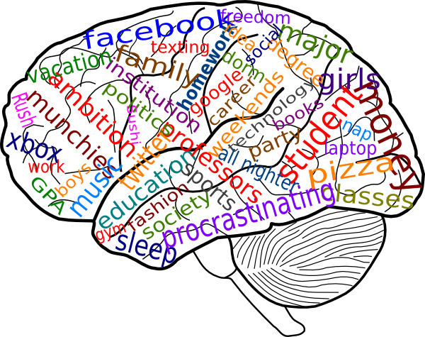 Your Brain On College Clip Art At Vector Clip Art Image - College On Your Brain Mug (600x475)